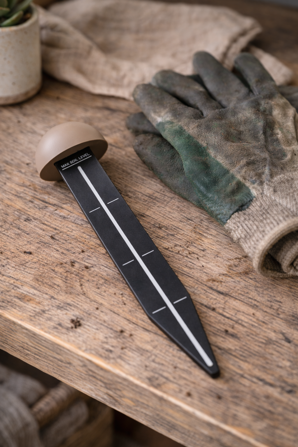 FieldBonnet sensor on rustic workbench